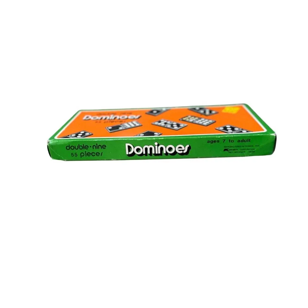 Vintage Double Nine Dominoes Set 55 Pieces Kmart Original Box Used